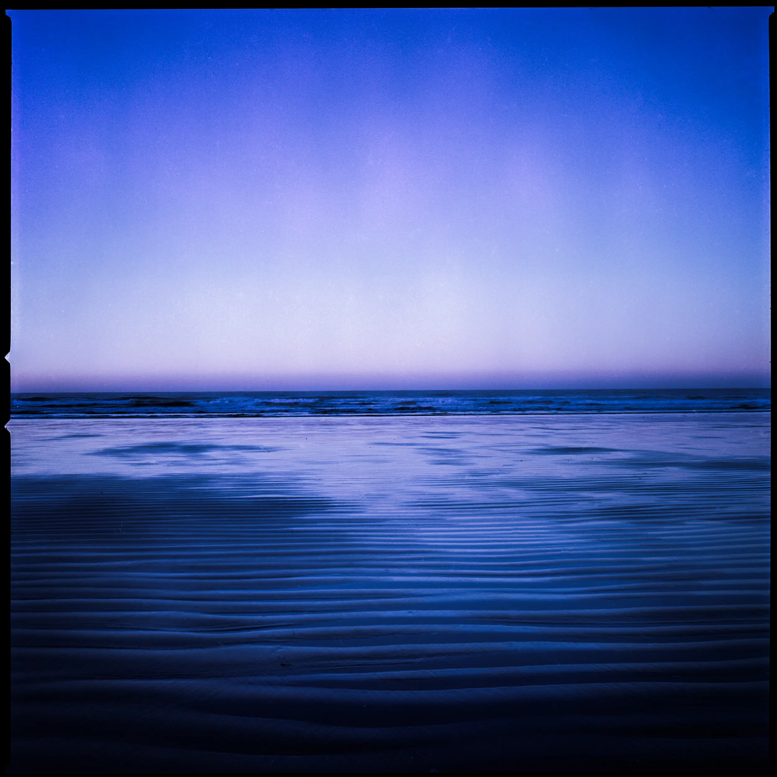 Perry, Blue Hour 1 Long Beach Moonrise - West Coast Visions