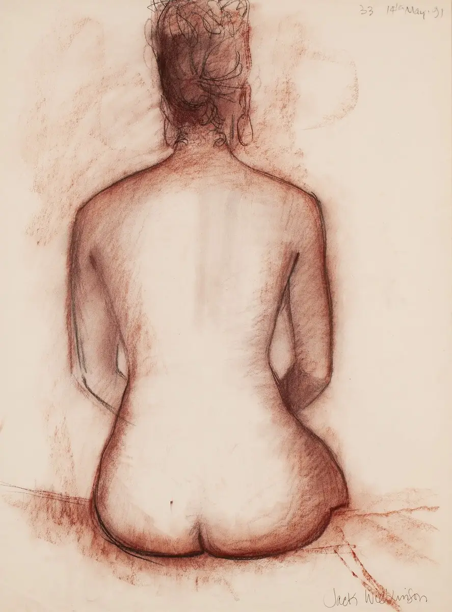 Sitting Nude Rear View - Jack Wilkinson