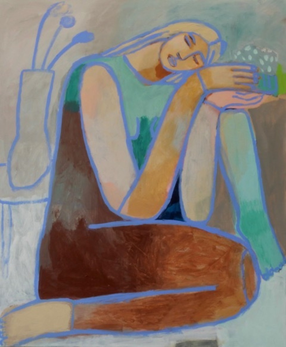 Girl with Flowers - Lucy Schappy