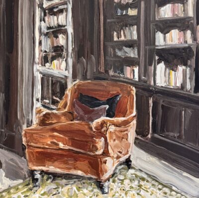 Velvet Chair with Mirror