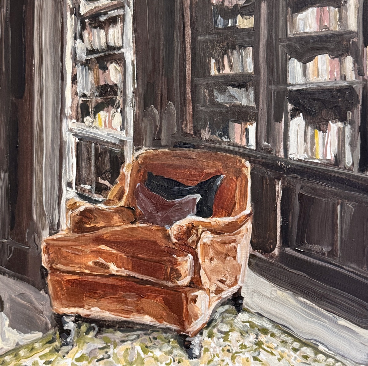 Velvet Chair with Mirror