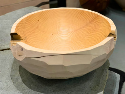 Sitka Spruce Faceted Bowl 0425
